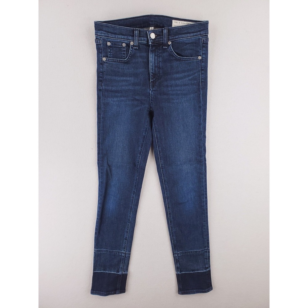 Rag & Bone Jeans Womens 25 High Rise Ankle Skinny Dark Stretch‎ Denim Pants